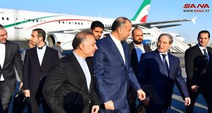 Canciller iraní llega a Damasco para reforzar relaciones entre ambos países