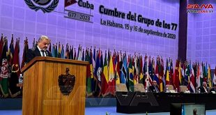 Siria exige ante el Grupo 77 y China un nuevo orden mundial económico más justo