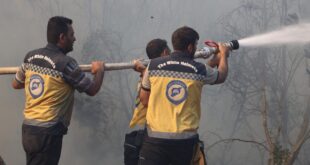 Siria lucha contra el desastre de los incendios por noveno día consecutivo