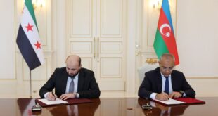 Siria y Azerbaiyán firman documento de cooperación en campos de energía