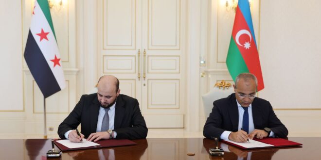 Siria y Azerbaiyán firman documento de cooperación en campos de energía