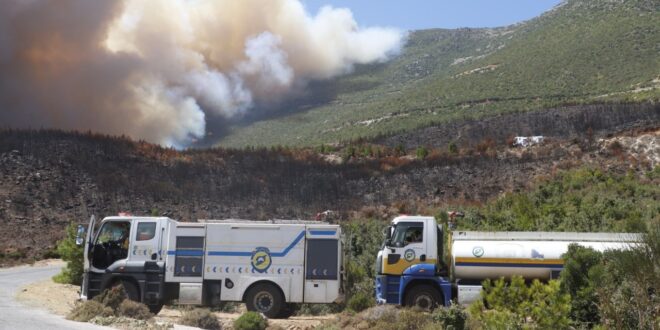 Incendios avanzan hacia zonas pobladas en Al-Ghab, Siria