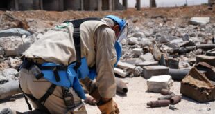 Se están retirando las municiones remanentes de la guerra en la localidad siria de Qusseir