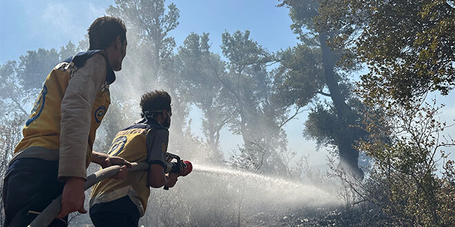 Siria intensifica lucha contra incendios forestales ante dificultades climáticas y del terreno